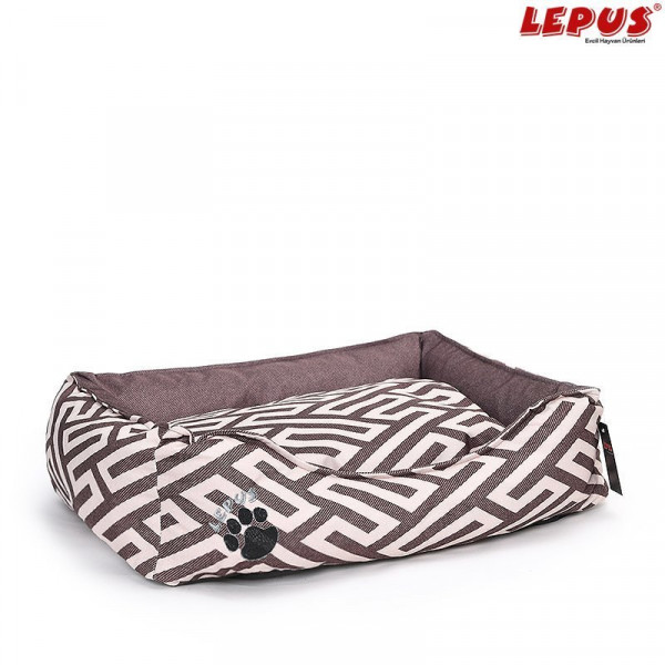 Lepus 49x36x20h cm Premium Yatak Kahverengi S | Kumaş Köpek Yatağı