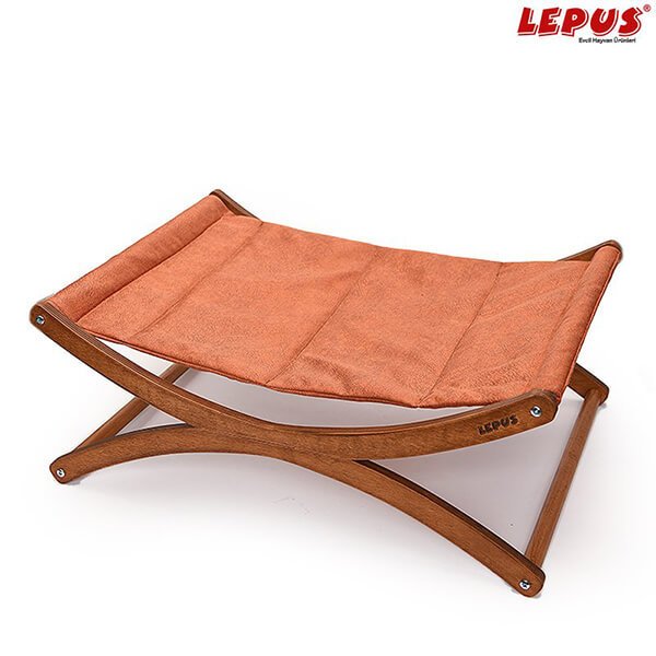 Lepus 49x67x28h cm Retro Şezlong Kahverengi | Kumaş Köpek Yatağı
