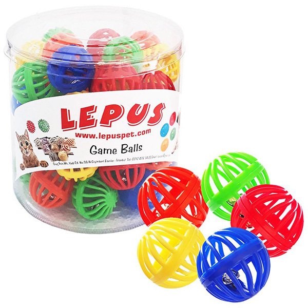 Lepus 50 Adet Zilli Top Kafes | Kedi Top Oyuncak