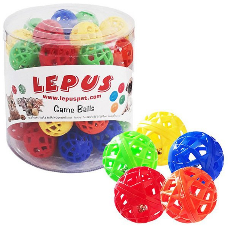 Lepus 50 Adet Zilli Top Üçgen Desenli | Kedi Top Oyuncak Lepus 50 Adet Zilli Top Üçgen Desenli | Kedi Top Oyuncak