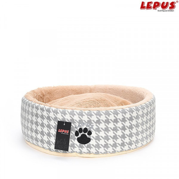 Lepus 50x17h cm Sünger Yatağı Gri | Kumaş Köpek Yatağı