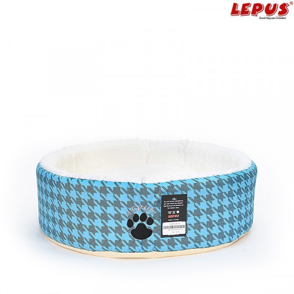 Lepus 50x17h cm Sünger Yatak Mavi | Kumaş Köpek Yatağı