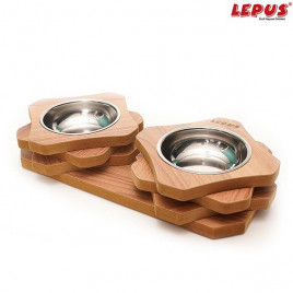 Prizma Ahşap Mama Kabı İkili | İkili Mama Ve Su Kabı Prizma Ahşap Mama Kabı İkili | İkili Mama Ve Su Kabı