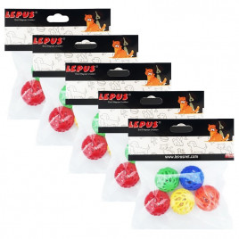 Zilli Top File Desen 5'Li Paket 5 Adet | Kedi Top Oyuncak