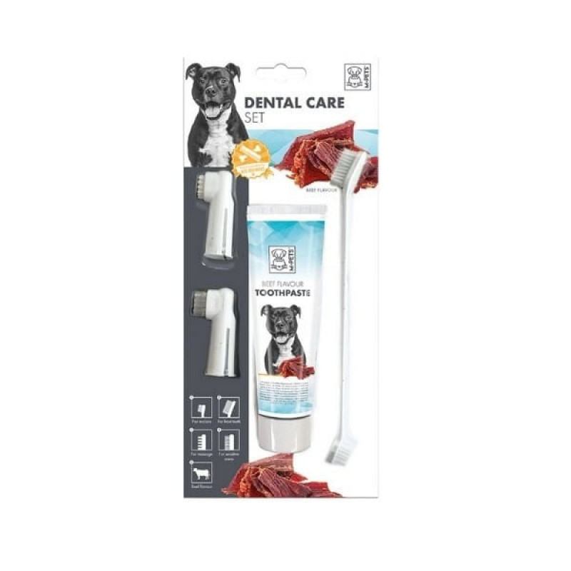 M-Pets Biftek Aromalı Diş Macunu ve Fırça Seti | Köpek Ağız Ve Diş Bakım Ürünü M-Pets Biftek Aromalı Diş Macunu ve Fırça Seti | Köpek Ağız Ve Diş Bakım Ürünü