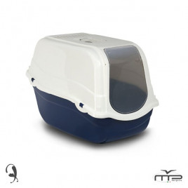 Mp 57x39x41 Cm Romeo Filtreli Kapalı Tuvalet Beyaz ve Lacivert | Kapalı Kedi Tuvaleti