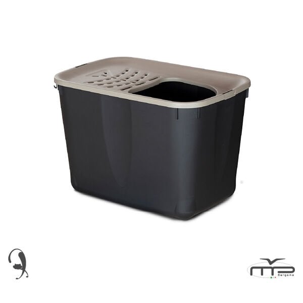 Mp 59x38x39 Cm Micia Üstten Girişli Kapalı Tuvalet Siyah | Kapalı Kedi Tuvaleti