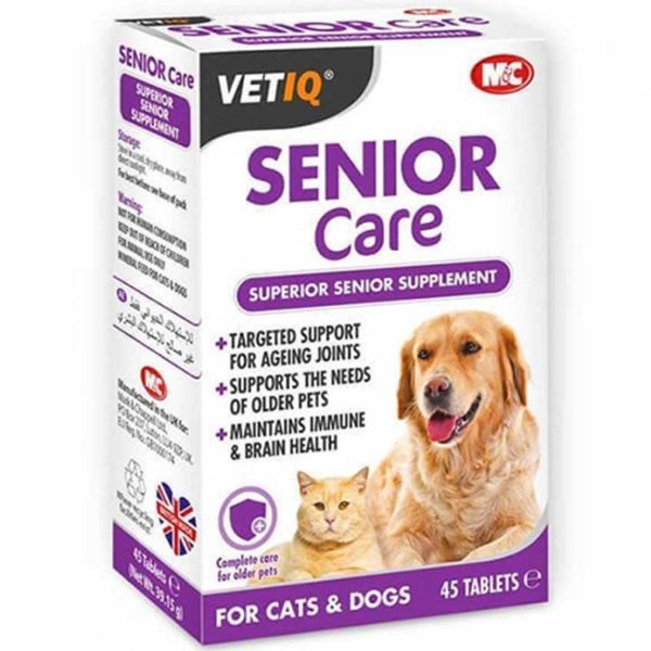 MC VetIQ 45 Adet Senior Care Yaşlı Eklem Besin Takviyesi | Kedi Vitamini