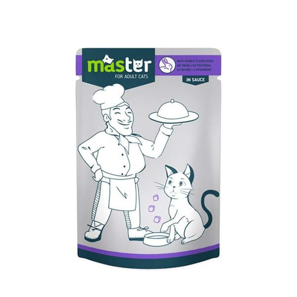 Master 80 gr Soslu Dana Pouch | Yetişkin Kedi Maması