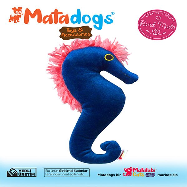Mata Dogs 26 Cm Soi Deniz Atı Oyuncağı Mavi | Kumaş Ve Peluş Köpek Oyuncağı