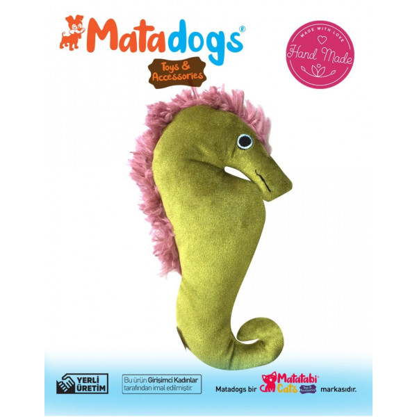 Mata Dogs 26 Cm Soi Deniz Atı Oyuncağı Yeşil | Kumaş Ve Peluş Köpek Oyuncağı
