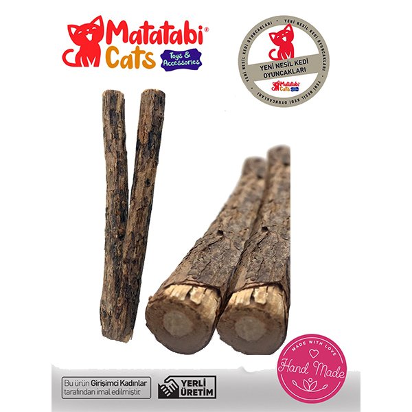 Matatabi 11 Cm Cats Stick Kedileri Cezbeden Çubuk Jumbo 2'li | Kedi Çiğneme Oyuncağı