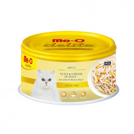 Me-O 6 Adet Delite Adult Tuna & Cheese in Jelly 80 Gr | Yetişkin Kedi Maması