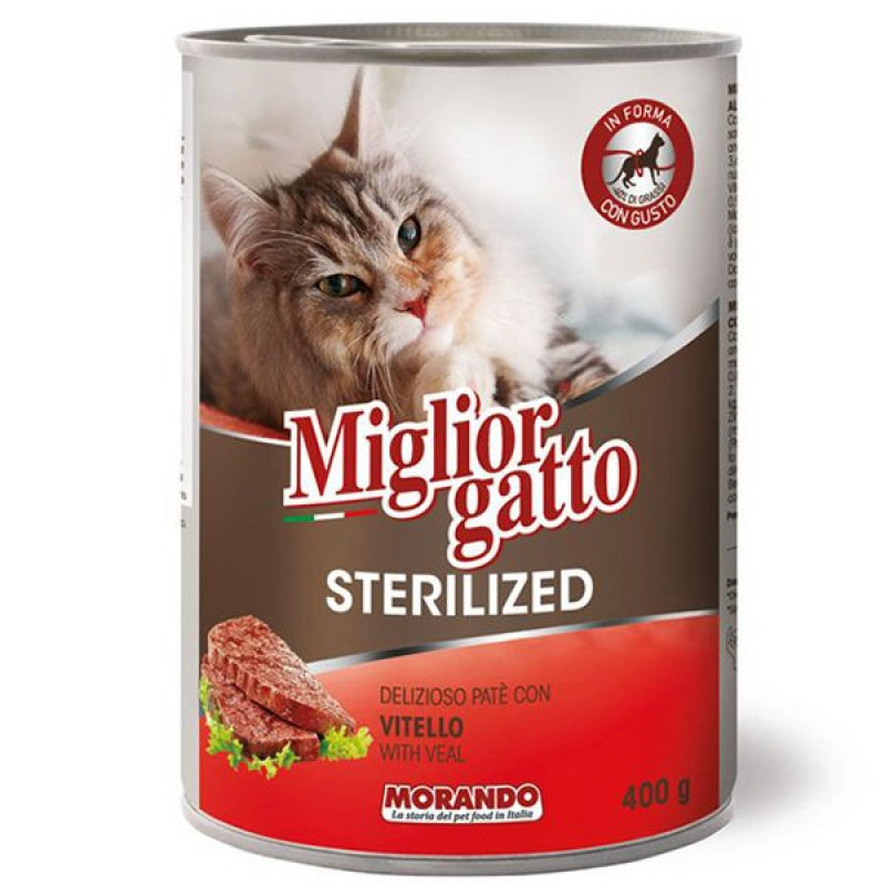 Miglior Gatto 400 Gr Sterilised Kıyılmış Dana Etli Konserve | Kısırlaştırılmış Kedi Maması Miglior Gatto 400 Gr Sterilised Kıyılmış Dana Etli Konserve | Kısırlaştırılmış Kedi Maması