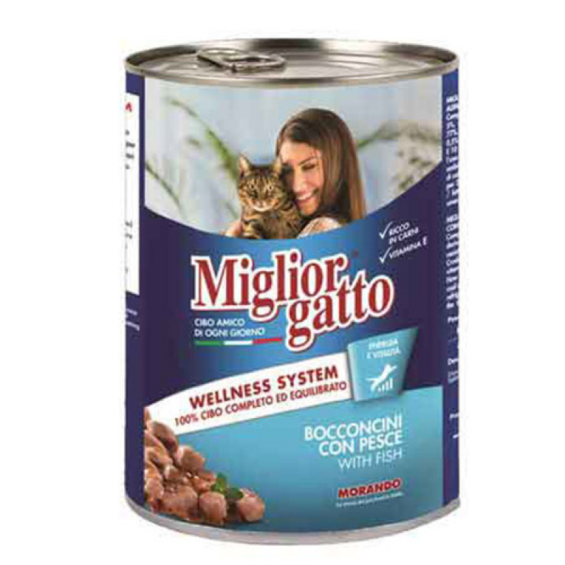 Miglior Gatto 405 Gr Small Chunks With Salmon | Balıklı Yaş Kedi Maması Miglior Gatto 405 Gr Small Chunks With Salmon | Balıklı Yaş Kedi Maması