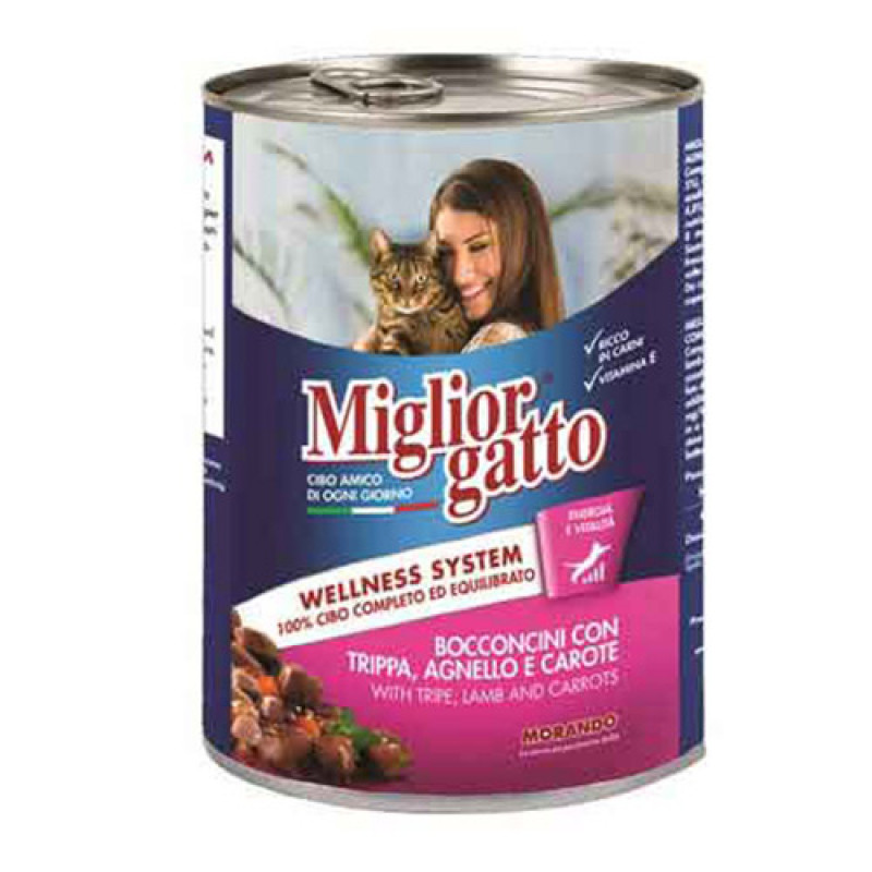 Miglior Gatto 405 Gr Small Chunks With Tripe, Lamb And Carrots | Kuzu Etli Kedi Maması Miglior Gatto 405 Gr Small Chunks With Tripe, Lamb And Carrots | Kuzu Etli Kedi Maması