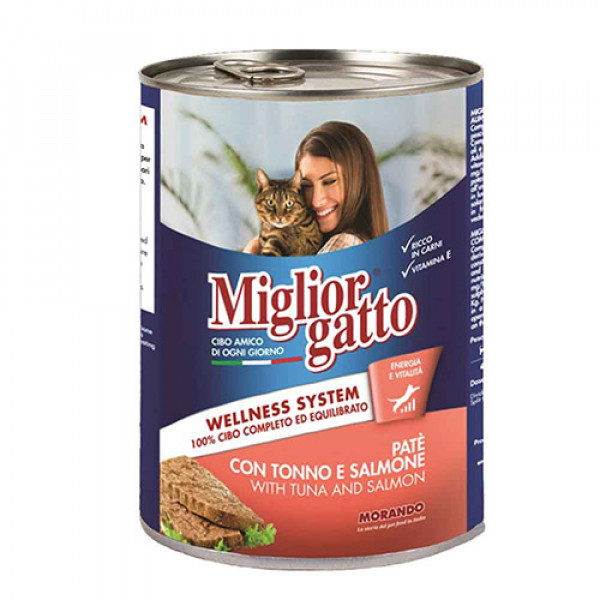 Miglior Gatto 24 Adet Pate With Tuna And Salmon 405 Gr | Balıklı Yaş Kedi Maması