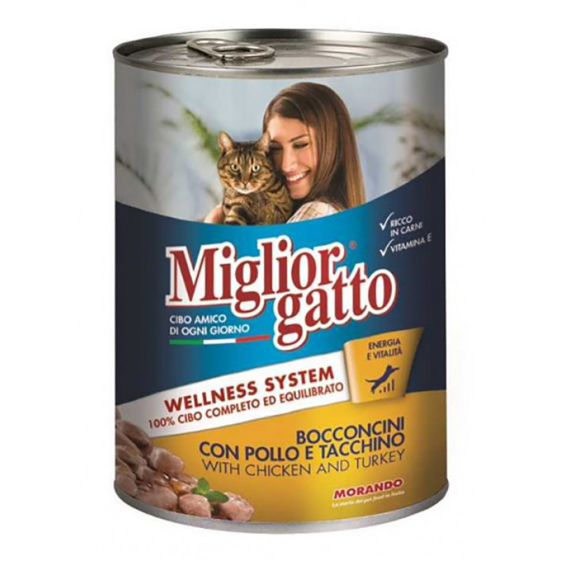 Miglior Gatto 24 Adet Tavuklu Hindili 405 Gr | Yetişkin Kedi Maması Miglior Gatto 24 Adet Tavuklu Hindili 405 Gr | Yetişkin Kedi Maması