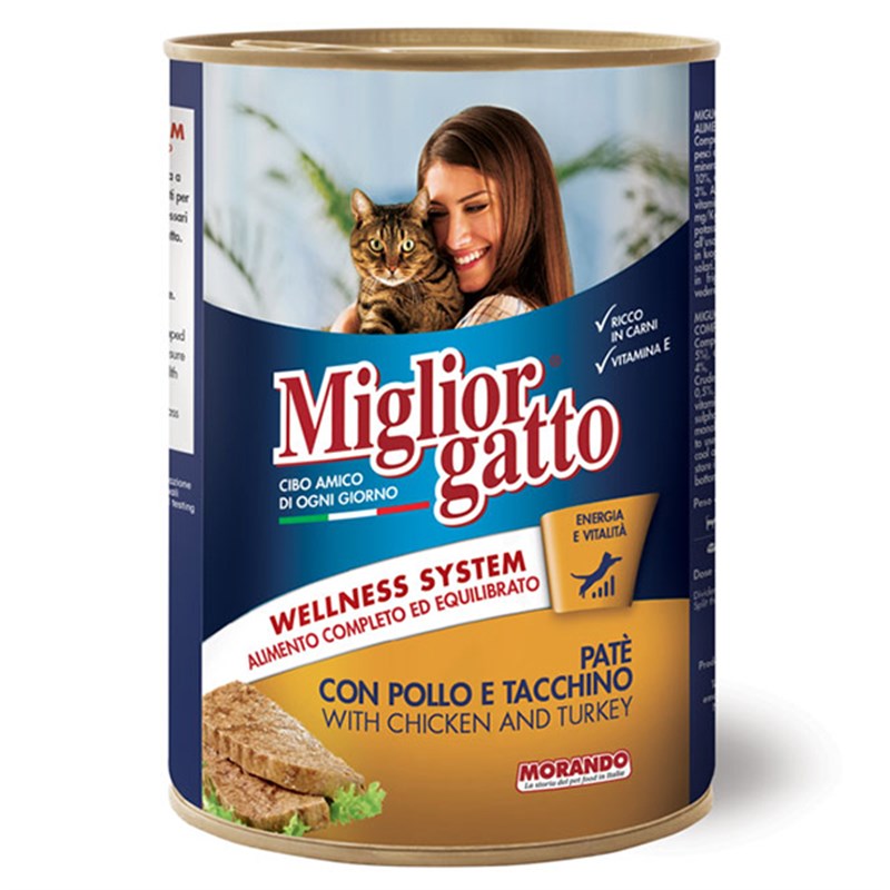 Miglior Gatto 400 Gr Pate With Chicken And Turkey | Yetişkin Kedi Maması Miglior Gatto 400 Gr Pate With Chicken And Turkey | Yetişkin Kedi Maması