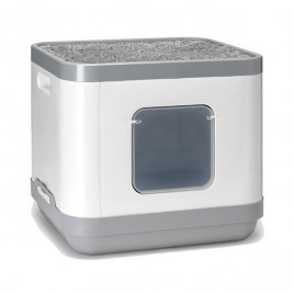 Cat Consept Kapalı Kedi Tuvaleti Gri | Filtresiz Kapalı Kedi Tuvaleti