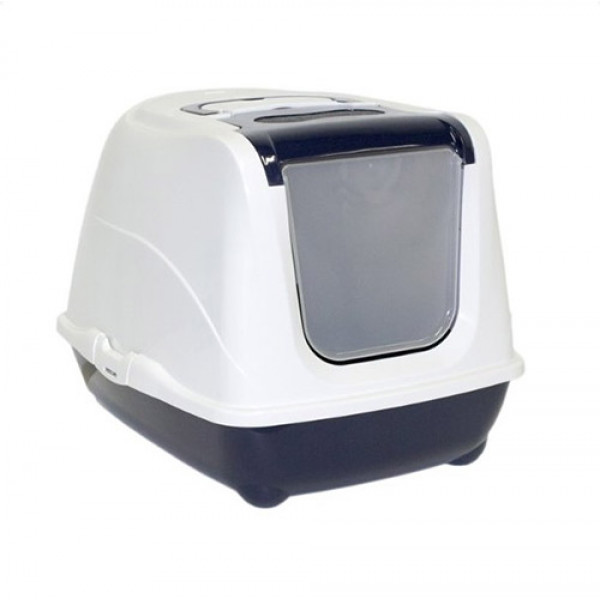 Moderna Flip Kapalı Tuvalet Lacivert | Filtresiz Kapalı Kedi Tuvaleti