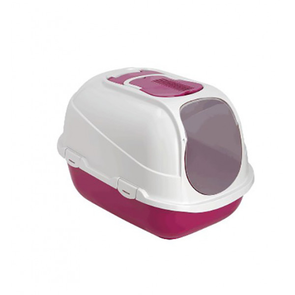 Moderna 66x49x46 Cm Mega Comfy Kapalı Tuvalet Fuşya | Filtresiz Kapalı Kedi Tuvaleti