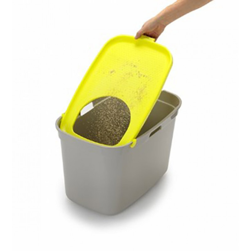 Moderna 59 Cm Top Cat Gri/Sarı Tuvalet | Filtresiz Kapalı Kedi Tuvaleti
