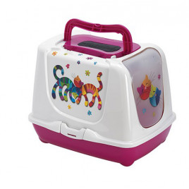 57 Cm Trendy Kartuşlu Tuvalet Kabı Fuşya | Filtresiz Kapalı Kedi Tuvaleti 57 Cm Trendy Kartuşlu Tuvalet Kabı Fuşya | Filtresiz Kapalı Kedi Tuvaleti