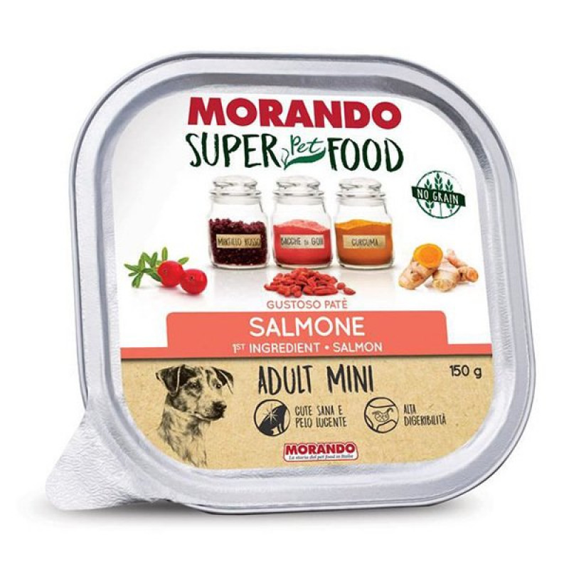 Morando 150 Gr Super Food Somonlu Küçük Irk Pate Yetişkin | Yetişkin Köpek Konserve Maması Morando 150 Gr Super Food Somonlu Küçük Irk Pate Yetişkin | Yetişkin Köpek Konserve Maması