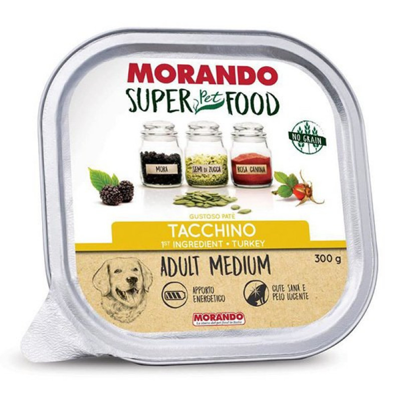 Morando 300 Gr Super Food Orta Irk Hindi Etli Pate Yetişkin | Yetişkin Köpek Konserve Maması Morando 300 Gr Super Food Orta Irk Hindi Etli Pate Yetişkin | Yetişkin Köpek Konserve Maması