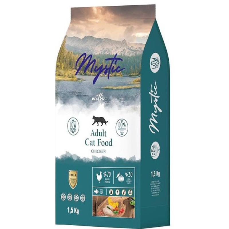 Mystic 1.5 Kg Tavuklu Az Tahıllı Yetişkin | Yetişkin Kuru Kedi Maması Mystic 1.5 Kg Tavuklu Az Tahıllı Yetişkin | Yetişkin Kuru Kedi Maması