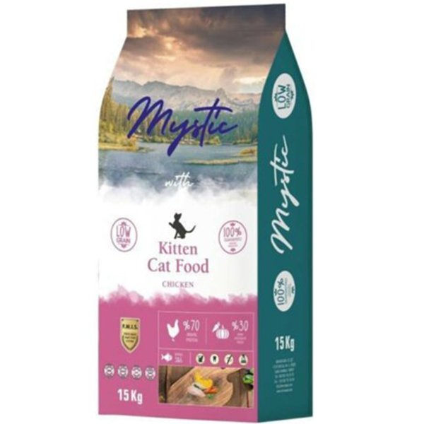 Mystic 15 Kg Kitten Az Tahıllı Tavuklu Yavru | Yavru Kedi Kuru Maması