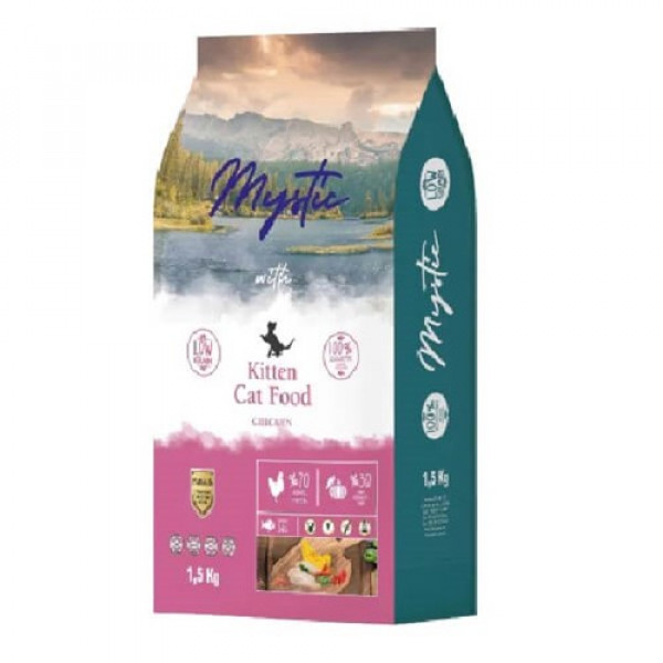 Mystic 1.5 Kg Kitten Az Tahıllı Tavuklu Yavru | Yavru Kedi Kuru Maması