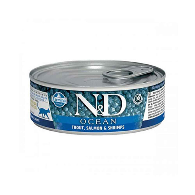 N&D Ocean 6 Adet Alabalık Somon ve Karides 70 Gr | Yetişkin Kedi Maması N&D Ocean 6 Adet Alabalık Somon ve Karides 70 Gr | Yetişkin Kedi Maması