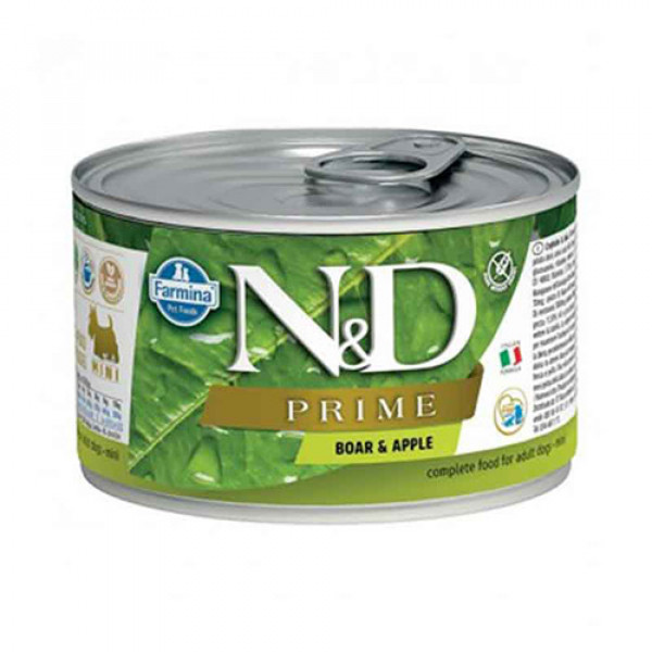 N&D Prime 6 Adet Yaban Domuzu ve Elma 140 Gr | Yetişkin Köpek Konserve Maması