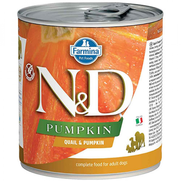 N&D Pumkin 6 Adet Bıldırcın ve Balkabağı 285 Gr | Yetişkin Köpek Konserve Maması