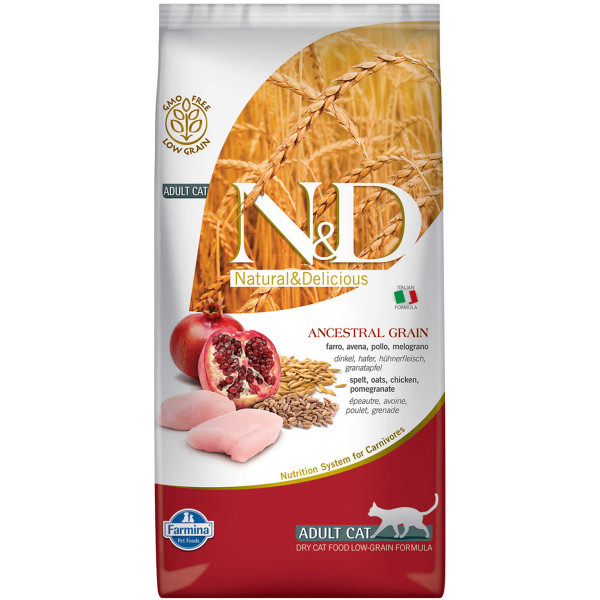N&D Ancestral Grain 1,5 Kg Neutered Tavuk ve Nar | Kısırlaştırılmış Kedi Maması