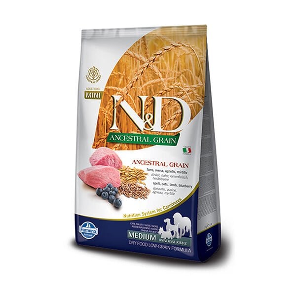 N&D Ancestral Grain 2.5 Kg Medium Maxi Kuzu ve Yaban Mersini | Yetişkin Köpek Kuru Maması