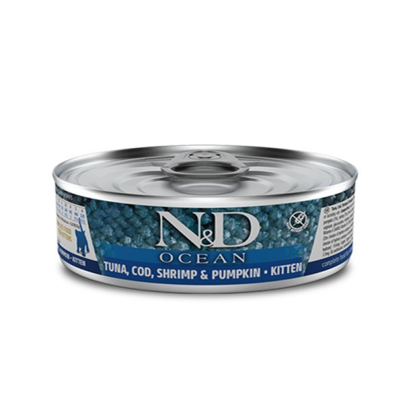 N&D Ocean 80 Gr Kitten Ton Morina Karides ve Balkabağı | Yavru Kedi Maması N&D Ocean 80 Gr Kitten Ton Morina Karides ve Balkabağı | Yavru Kedi Maması