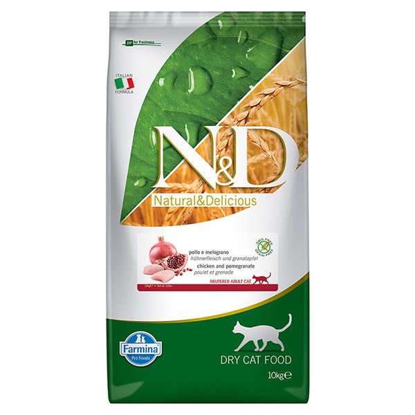 N&D Prime 10 Kg Neutured Tavuk ve Nar | Tahılsız Kuru Kedi Maması