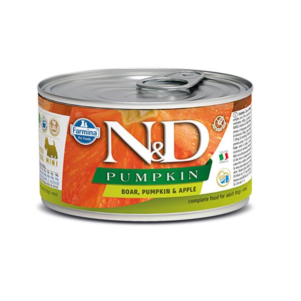 N&D Pumpkin Mini 140 Gr Yaban Domuzu Balkabağı ve Elma | Yetişkin Köpek Konserve Maması