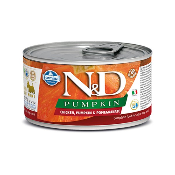 N&D Pumpkin 140 Gr Mini Tavuk Balkabağı ve Nar | Yetişkin Köpek Konserve Maması