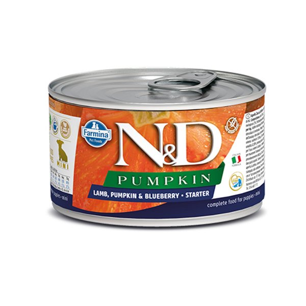 N&D Pumpkin 140 Gr Mini Starter Kuzu Kabak ve Yaban Mersini | Yetişkin Köpek Konserve Maması