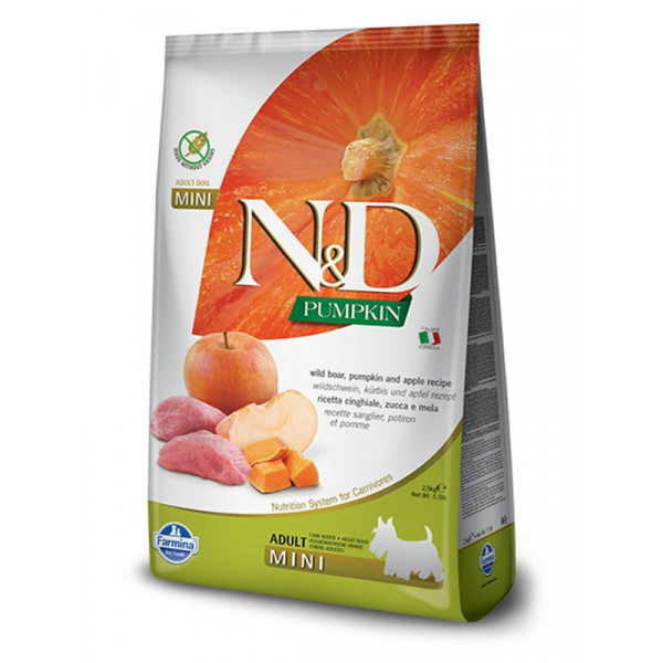 N&D Pumpkin 7 Kg Mini Yaban Domuzu Balkabağı ve Elma | Tahılsız Köpek Kuru Maması