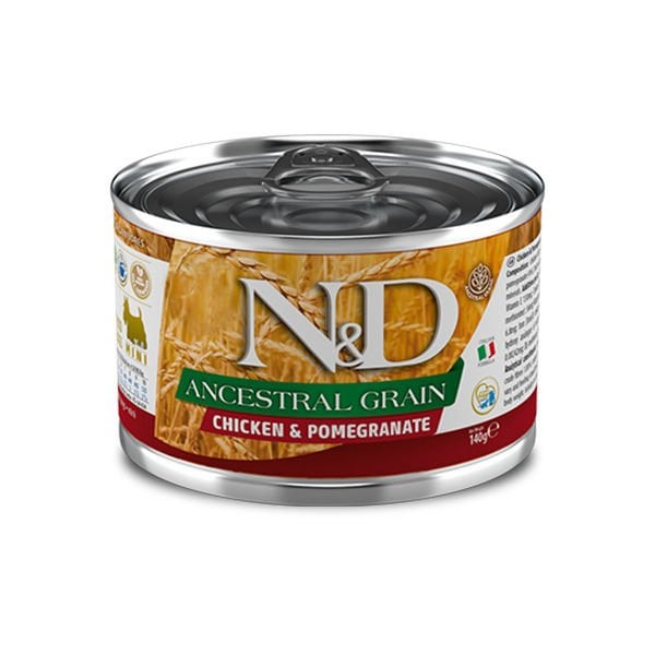 N&D Ancestral Grain 140 Gr Mini Tavuk ve Nar | Yetişkin Köpek Konserve Maması