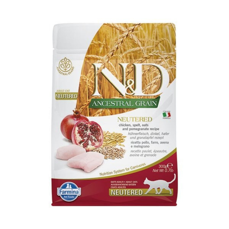 N&D Ancestral Grain 300 Gr Neutered Tavuk ve Nar | Kısırlaştırılmış Kedi Maması N&D Ancestral Grain 300 Gr Neutered Tavuk ve Nar | Kısırlaştırılmış Kedi Maması