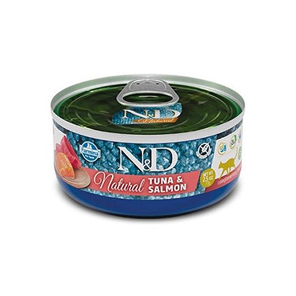 N&D Natural 140 Gr Ton ve Somon | Yetişkin Kedi Maması