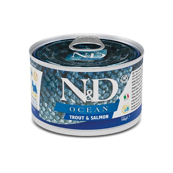 N&D Ocean 140 Gr Mini Alabalık ve Somon | Yetişkin Köpek Konserve Maması