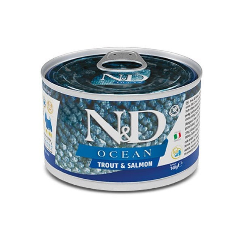N&D Ocean 140 Gr Mini Alabalık ve Somon | Yetişkin Köpek Konserve Maması N&D Ocean 140 Gr Mini Alabalık ve Somon | Yetişkin Köpek Konserve Maması