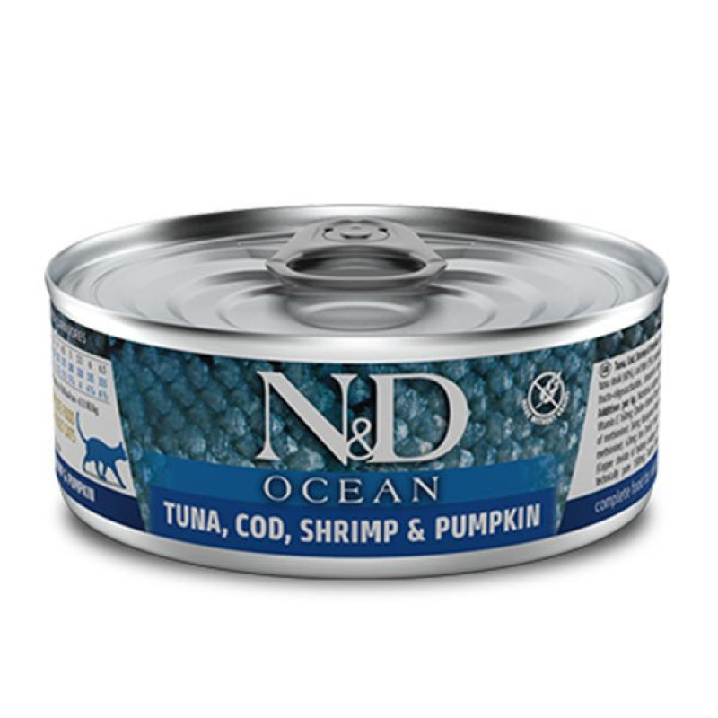 N&D Ocean 80 Gr Ton Morina Karides ve Balkabağı | Yetişkin Kedi Maması N&D Ocean 80 Gr Ton Morina Karides ve Balkabağı | Yetişkin Kedi Maması